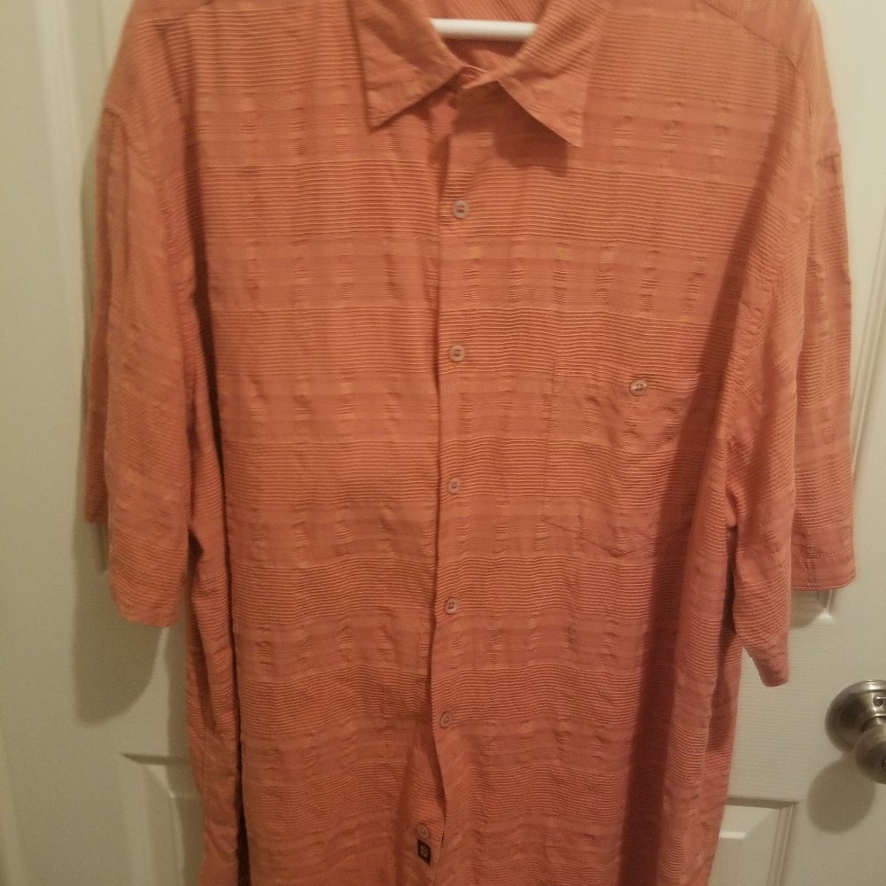 Tori Richard Orange Casual Button Down Shirt